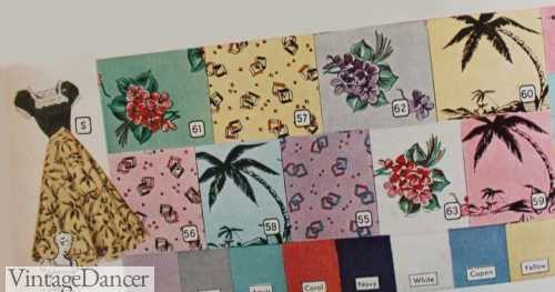 1951 floral and tropical prints