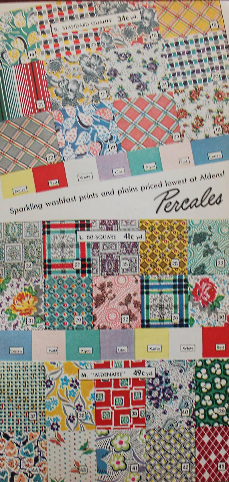 1950s Fabrics & Colors in Fashion