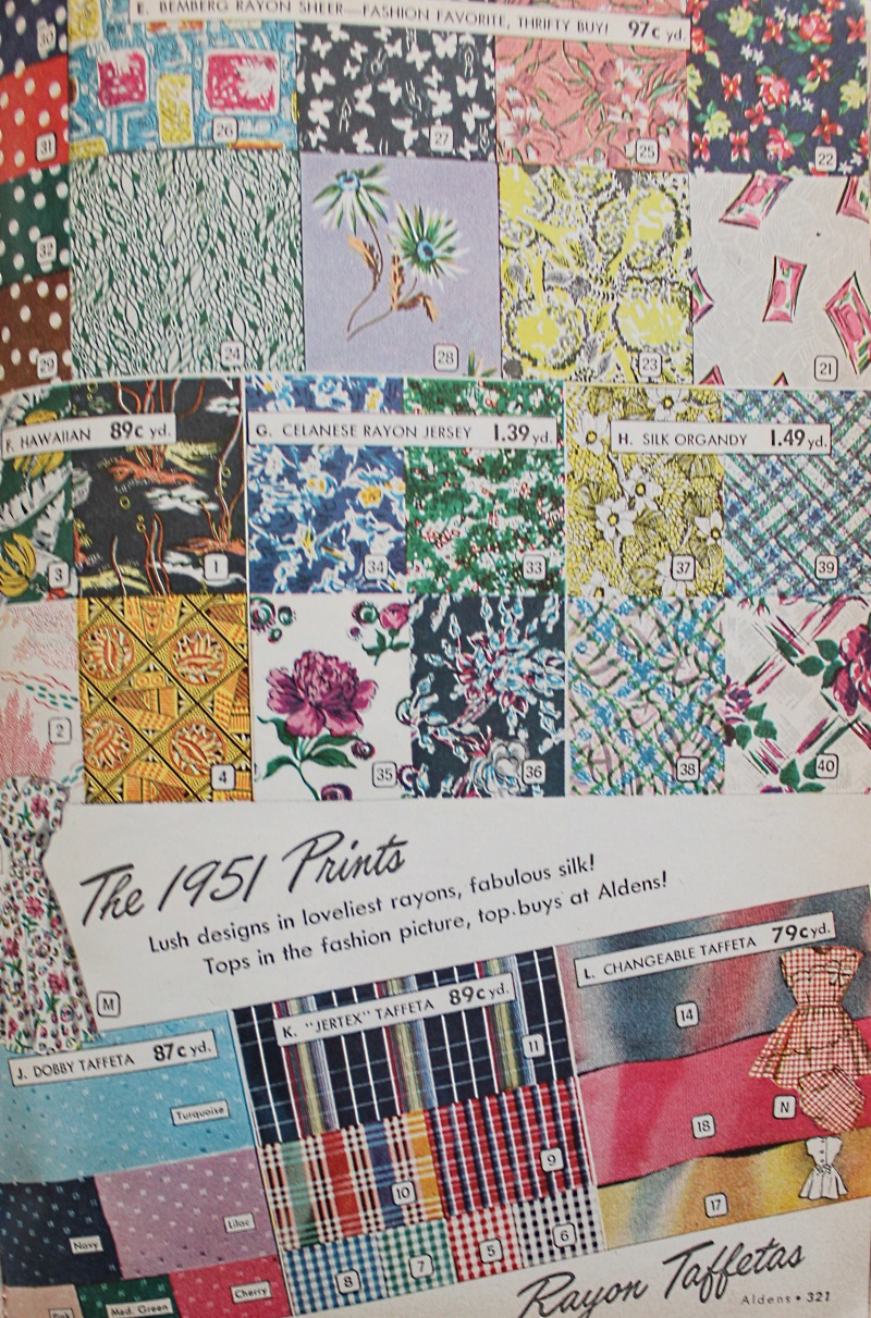 1950s Fabrics & Colors in Fashion