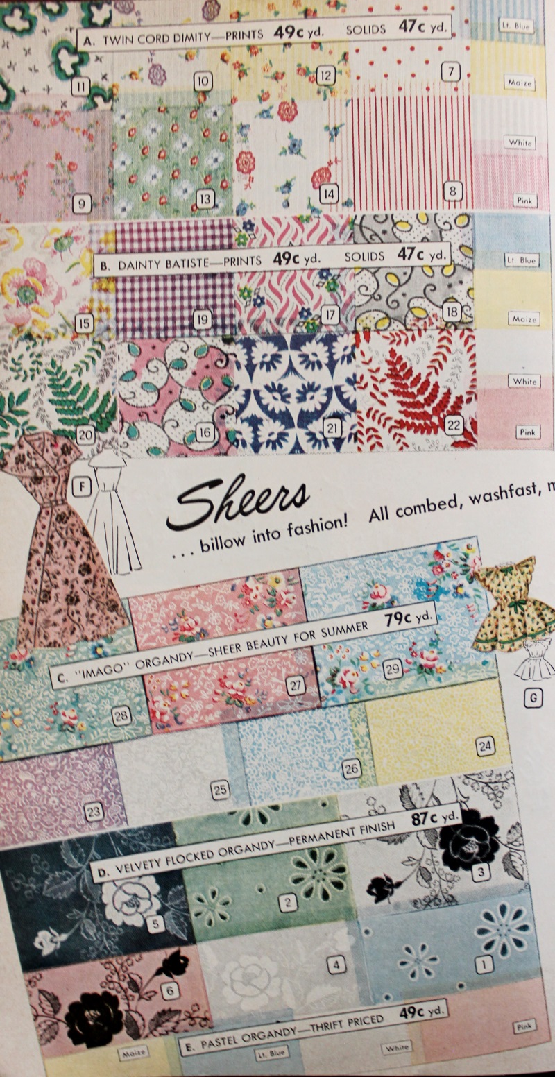 1950s Fabrics & Colors in Fashion