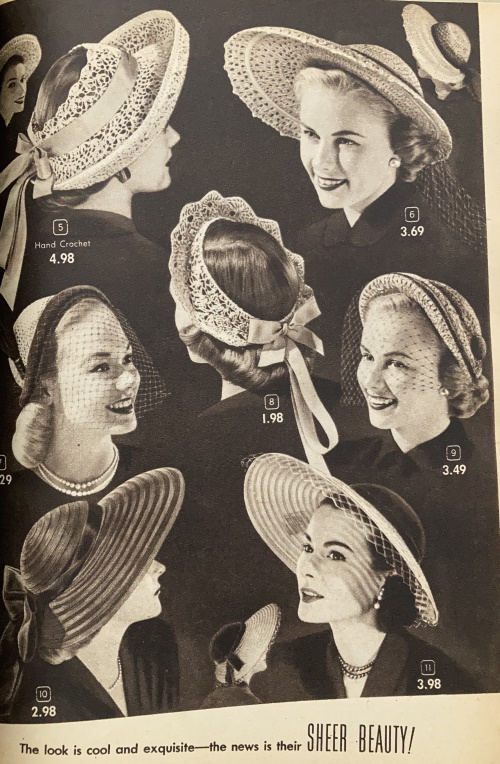 1950s Womens Hats by Style