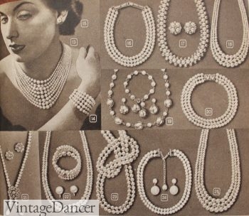 1950s pearl jewelry