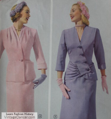 1951 spring suits pink and lilac purple