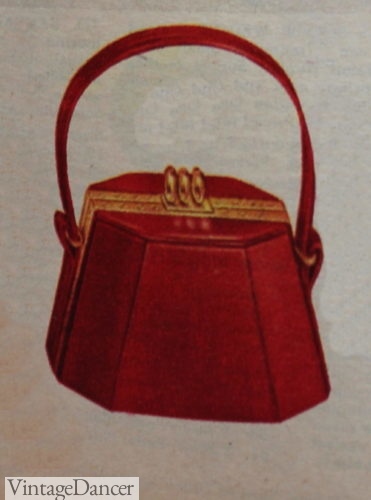 1951 red hexagon box bag