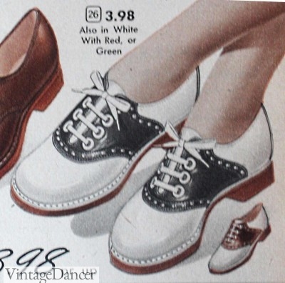 1950s saddle shoes for women at VintageDancer