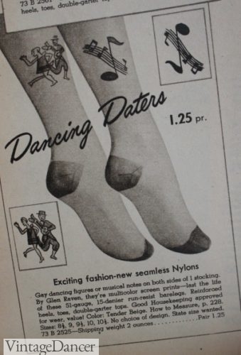 1951 music note themed socks