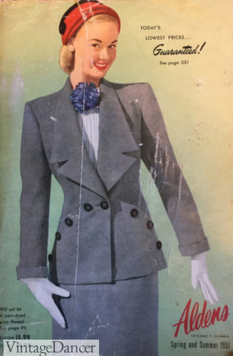 1951 womens suit grey cover of Aldens