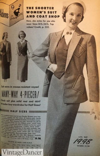 claw dilute Whirlpool 1950s Womens Suits History and Pictures