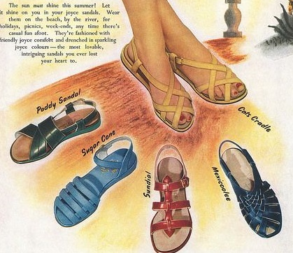 1950s summer sandals
