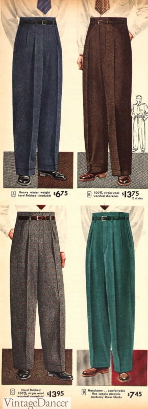 1950s Style Men's Pants, Trousers | Rockabilly Jeans