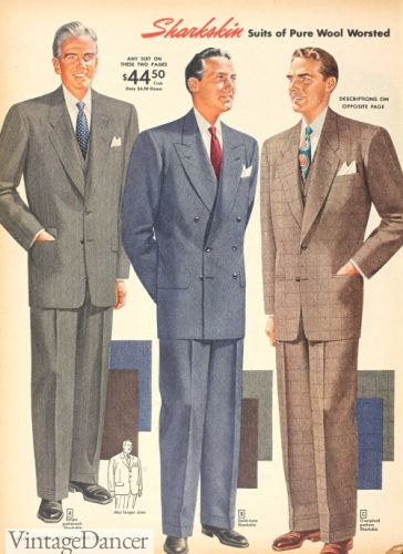 1951 men's sharkskin suits