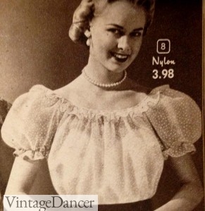 1950s peasant tops. 1951 Peasant Top