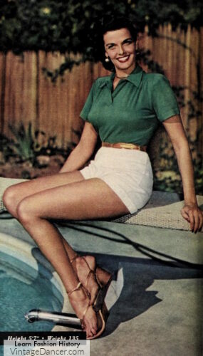 1950s shorts women retro shorts pinup shorts