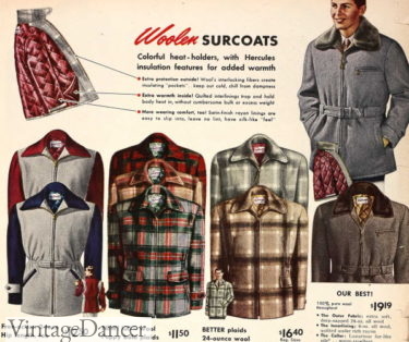 1951 surcoats jacket mens 1950s style belted