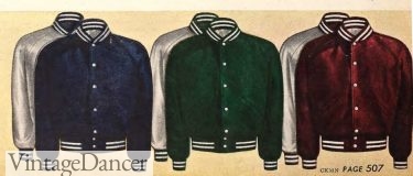 1950s mens varisty letterman jackets teens boys school college track jackets