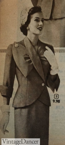 1952 womens suit bow jacket
