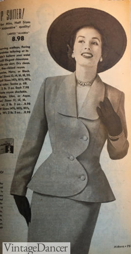 1952 womens suit scallop jacket