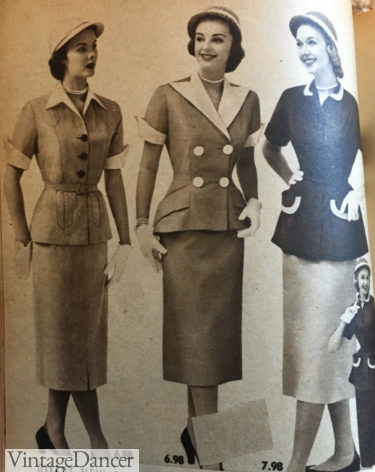 1952 womens suit white trim