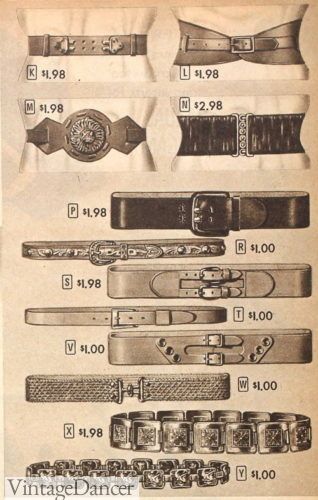 1952 belts- leather or metal