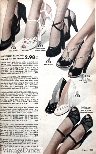 1950s formal evening shoes heels