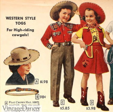 1952 girls western clothes