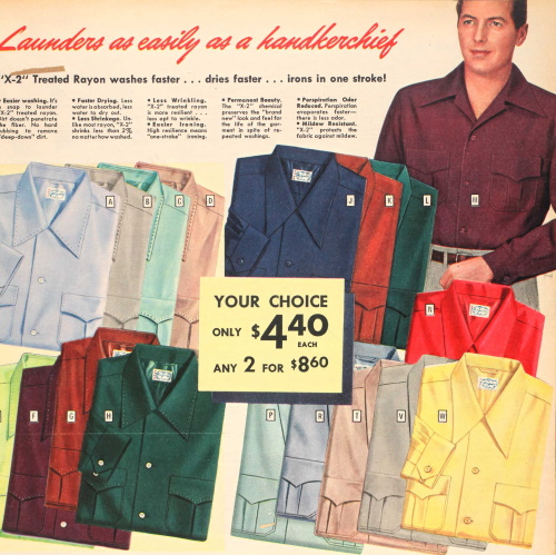 1950s Men's Shirt Styles - Casual, Gaucho, Camp, Bowling