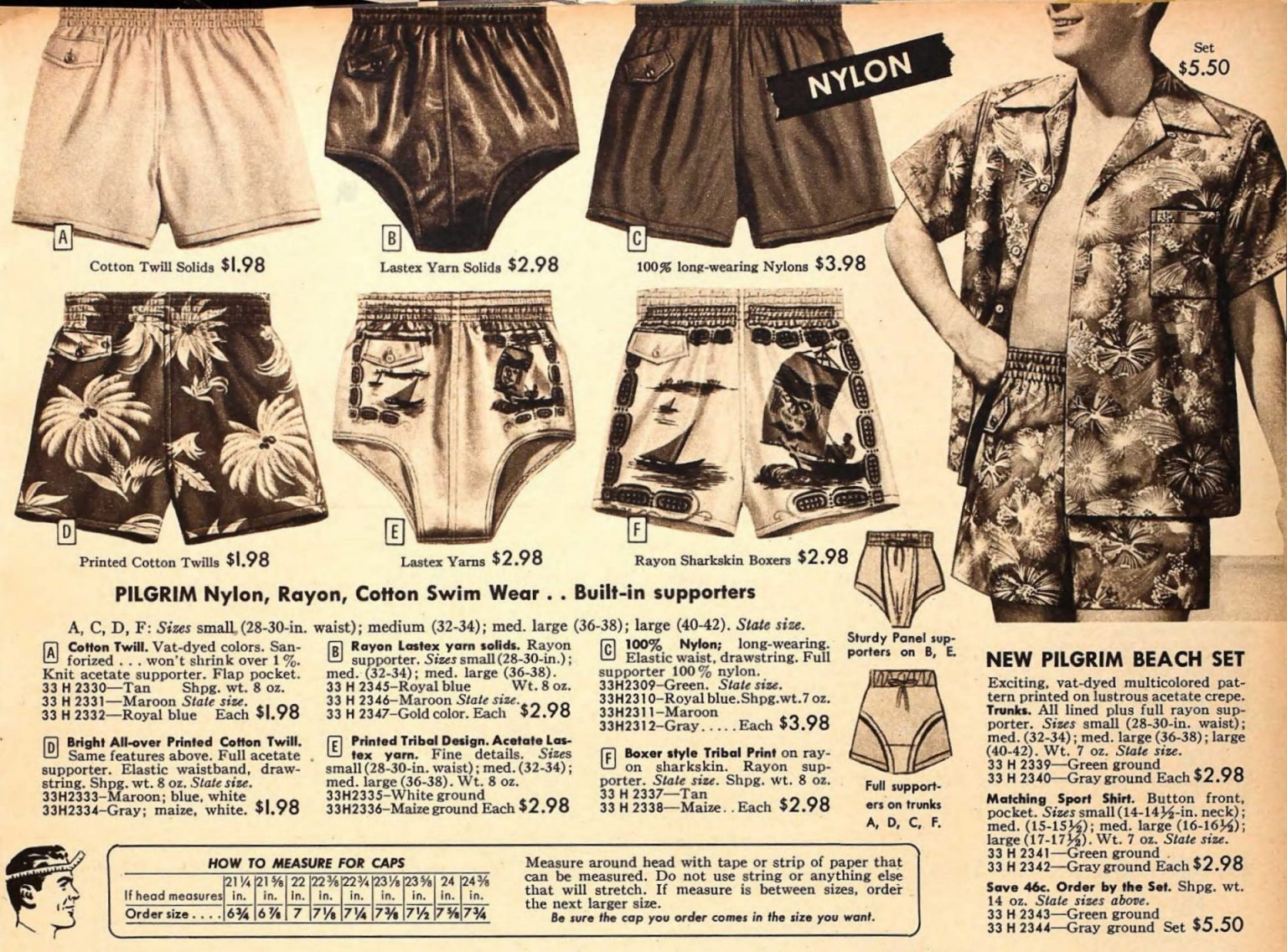 Vintage Men S Swimwear History 1930s 1940s 1950s   1952 Men Swim Trunks Brief 1536x1136 