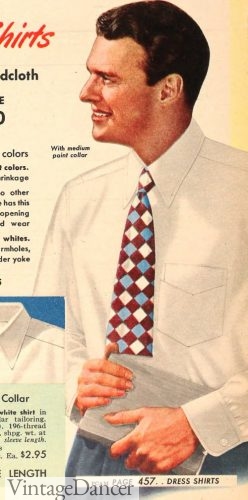 1952 men's dress shirt and tie