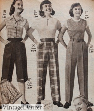 1952 pants plaid teen sports