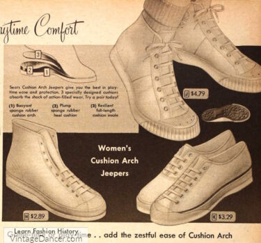 1950s sneaker women girls teens white high top sneakers tennis shoes