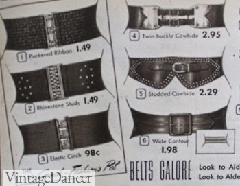 1950s cinch belts. So many different shapes!