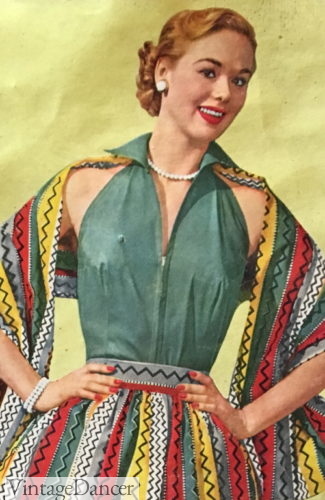 1953 zip front halter top