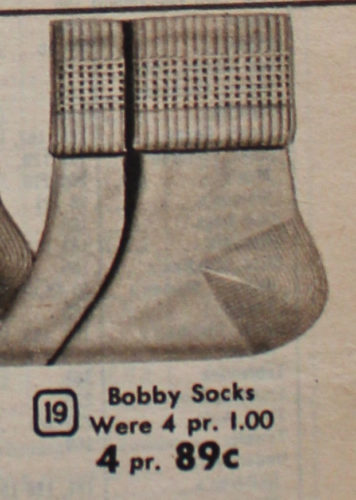 1953 bobby socks white 1950s socks at VintageDancer