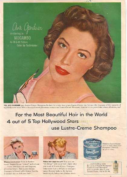 1953 Ava Gardner, 1950s makeup example