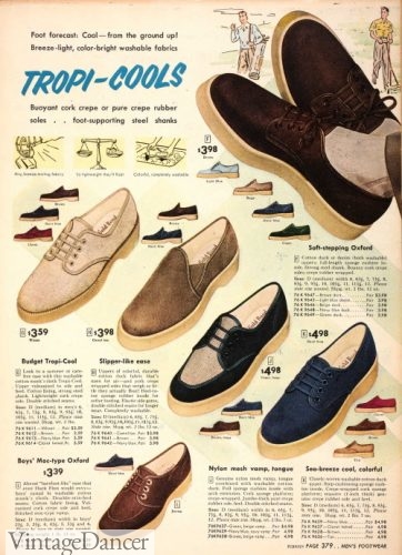 1950s mens summer shoes casual