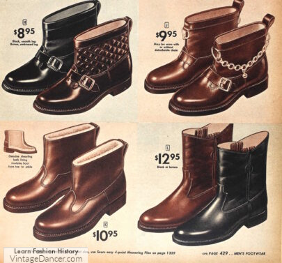1950s mens boots for winter