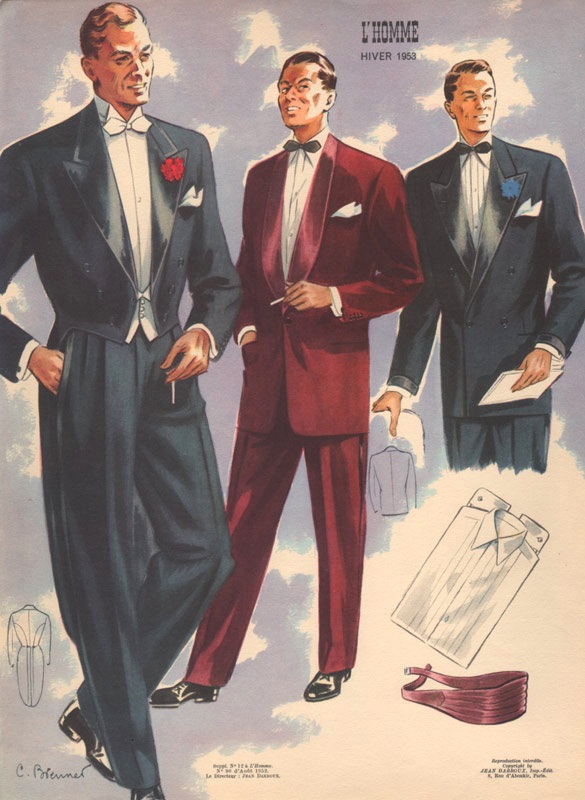 Мужские костюмы 50 годов - 93 фото