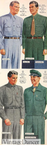 1953 men's work clothes in new colors