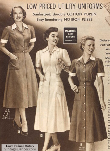 1950s womens uniform dress for maid waitress nurse factory shop girl dresses