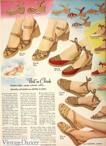 1953 wedge platform sandals