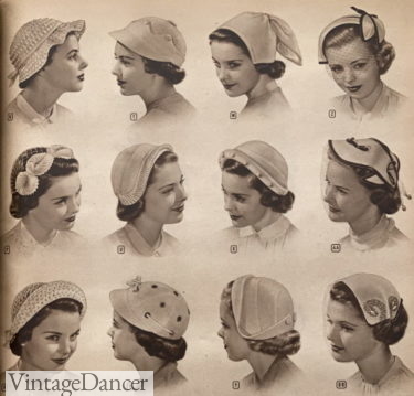 1954 teenage girls hats