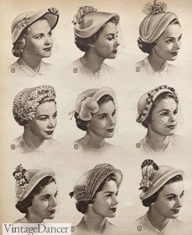1950s ladies hats women 50s hats