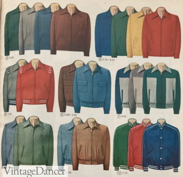 1954 gab jackets and other mens and teen 1950s jackets