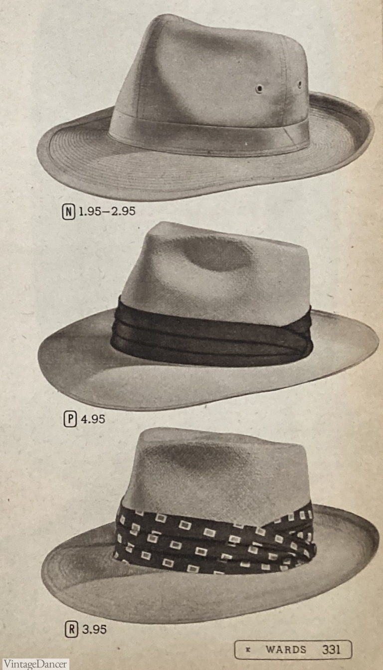 1950s Men's Hats Styles & History