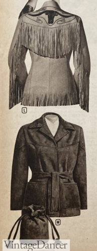 1954 fringe jackets western jackets 1950s women