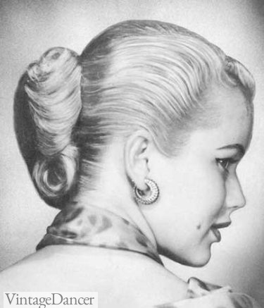 1954 chignon bun hairstyles