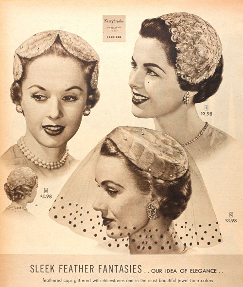 1950s Womens Hats by Style