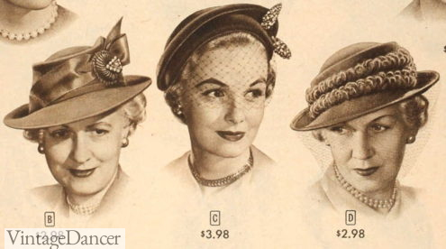 1954 mature women's hats