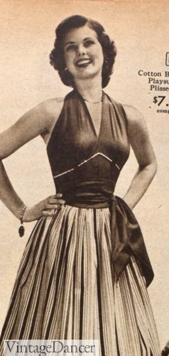1950s halter top dress skirt 1954