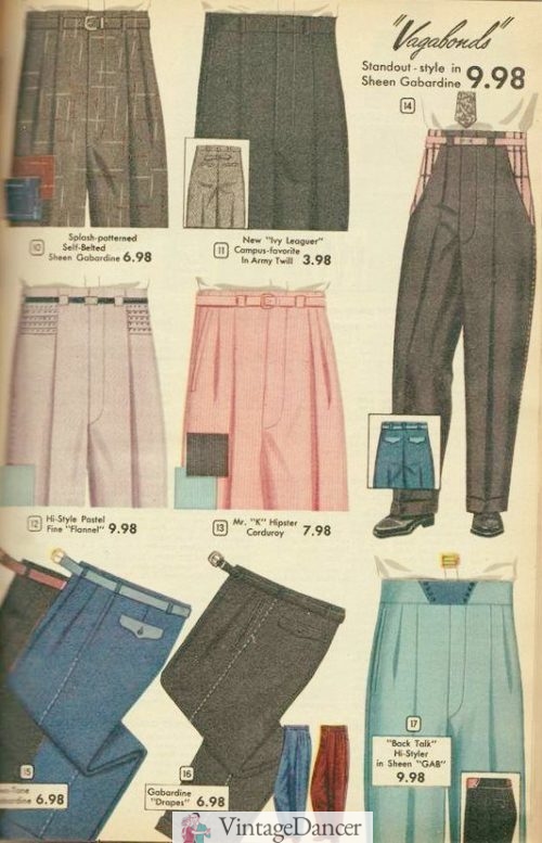 1955 men's summer trousers